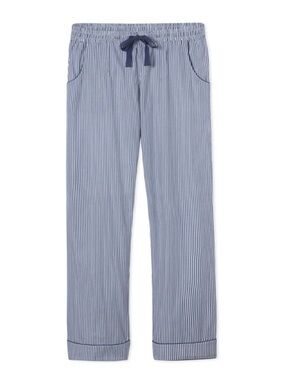 LAKE Striped Blue and White Cotton Pajama Pants - XL